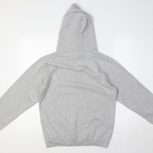Just Hoods Womens Grey Cotton Pullover Hoodie Size S - Mr Bowie