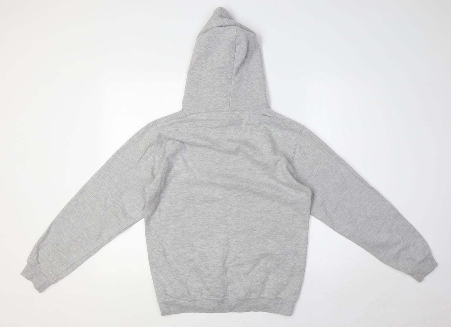 Just Hoods Womens Grey Cotton Pullover Hoodie Size S - Mr Bowie