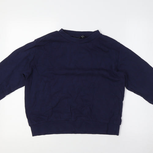 ASOS Womens Blue Cotton Pullover Sweatshirt Size 8