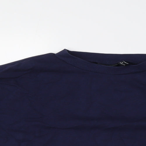 ASOS Womens Blue Cotton Pullover Sweatshirt Size 8