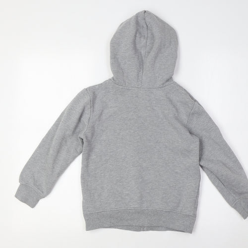 flipback Boys Grey Polyester Full Zip Hoodie Size 8 Years Zip
