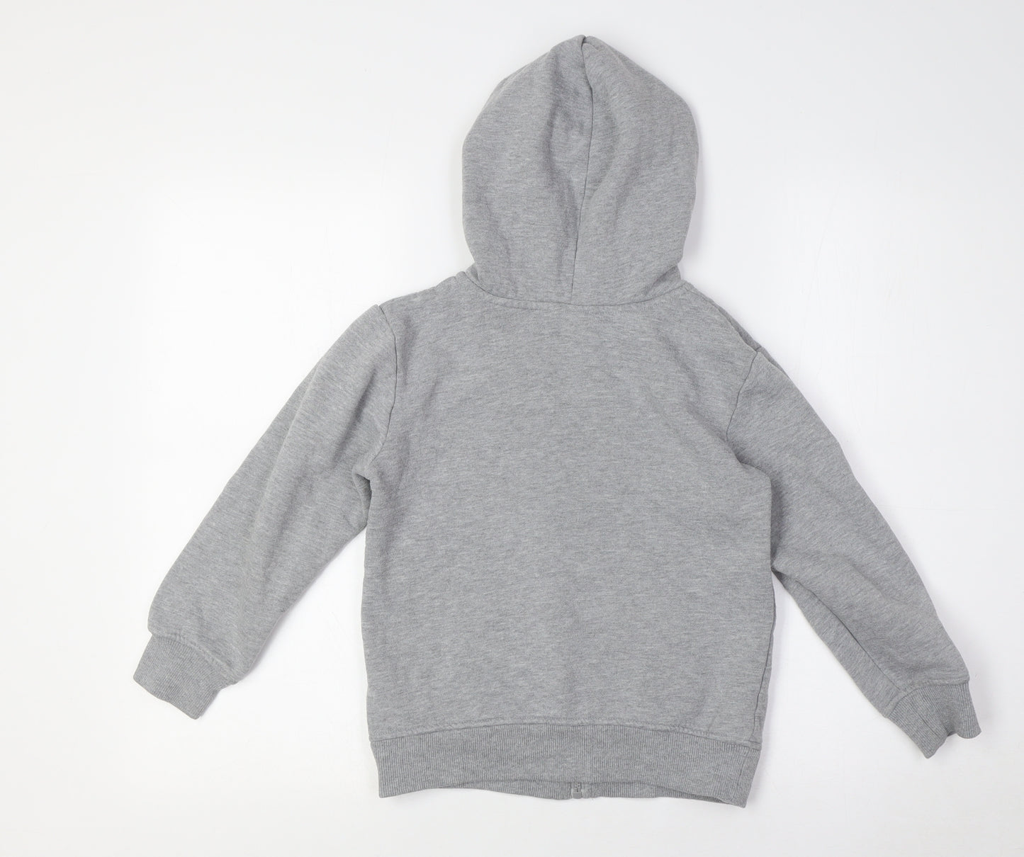 flipback Boys Grey Polyester Full Zip Hoodie Size 8 Years Zip