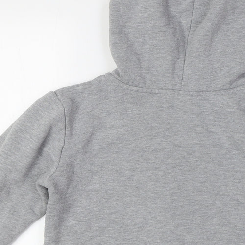 flipback Boys Grey Polyester Full Zip Hoodie Size 8 Years Zip