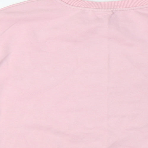 Disney Girls Pink Cotton Pullover Sweatshirt Size 12-13 Years - Mickey Mouse
