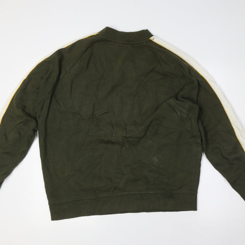 Topshop Mens Green Cotton Pullover Sweatshirt Size L
