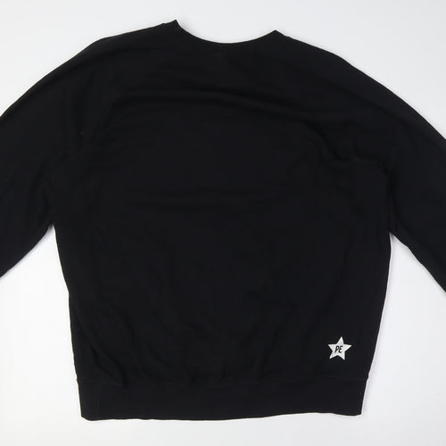 Fruit of the Loom Womens Black Cotton Pullover Sweatshirt Size XL - Gold Star