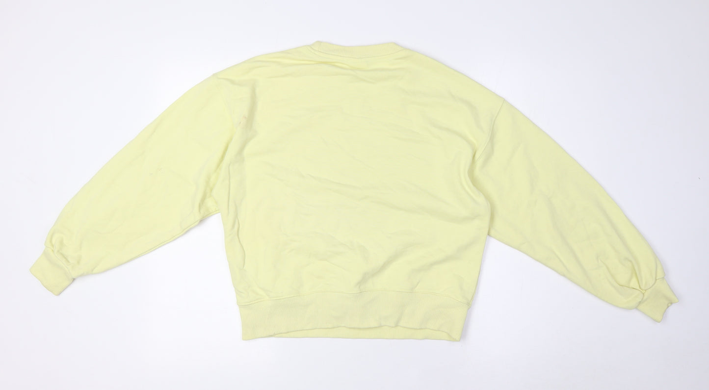 Zara Girls Yellow Cotton Pullover Sweatshirt Size 13-14 Years - California