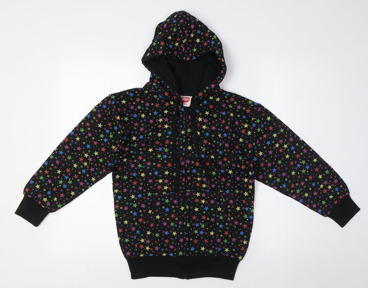 Bubble Girls Multicoloured Cotton Full Zip Hoodie Size 8 Years Zip - Stars