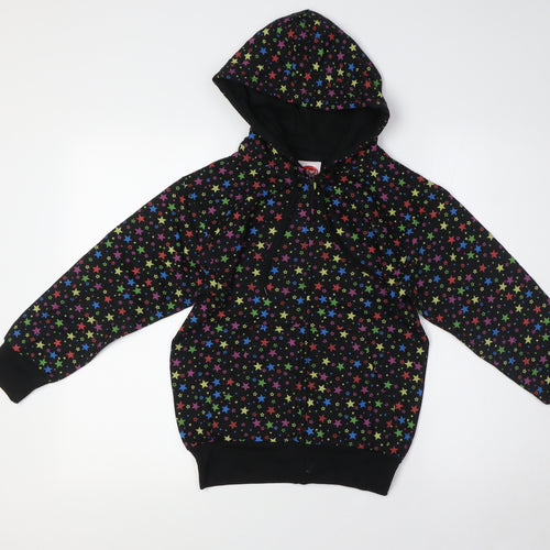 Bubble Girls Multicoloured Cotton Full Zip Hoodie Size 8 Years Zip - Stars
