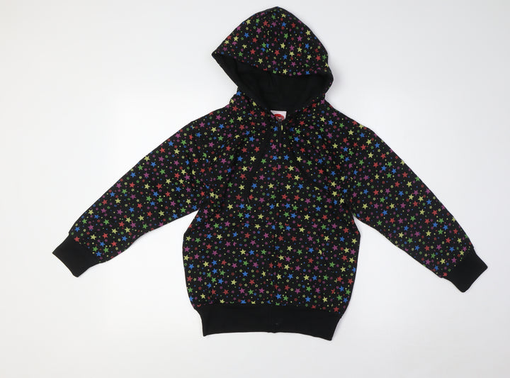 Bubble Girls Multicoloured Cotton Full Zip Hoodie Size 8 Years Zip - Stars