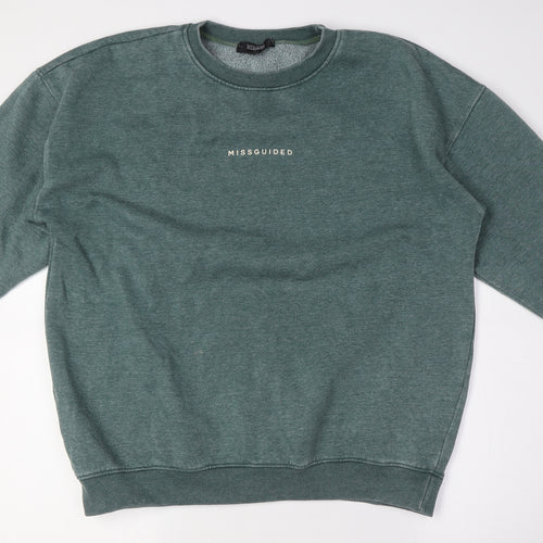 Missguided Womens Green Polyester Pullover Sweatshirt Size 10