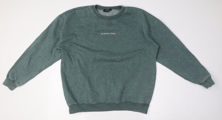 Missguided Womens Green Polyester Pullover Sweatshirt Size 10