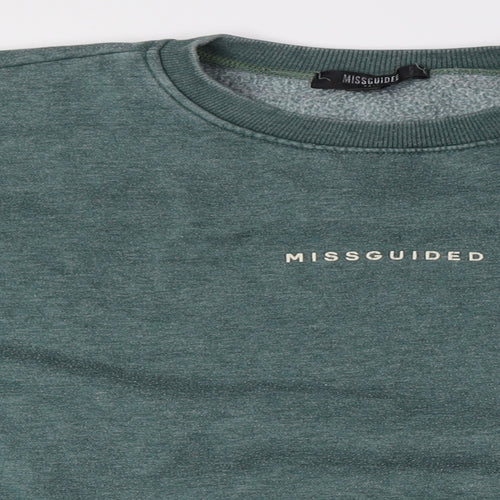 Missguided Womens Green Polyester Pullover Sweatshirt Size 10