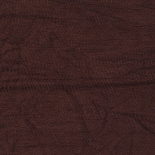 Marks and Spencer Womens Brown Cotton Basic Button-Up Size 20 Collared