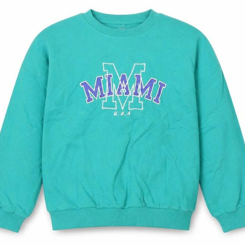 Marks and Spencer Girls Green Cotton Henley Sweatshirt Size 10-11 Years - Miami