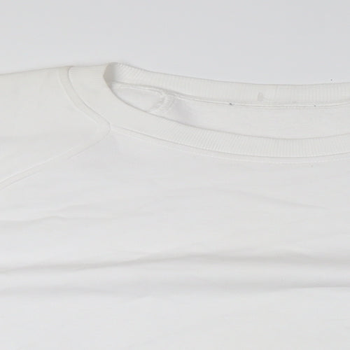 Marks and Spencer Womens White Cotton Pullover Sweatshirt Size 24