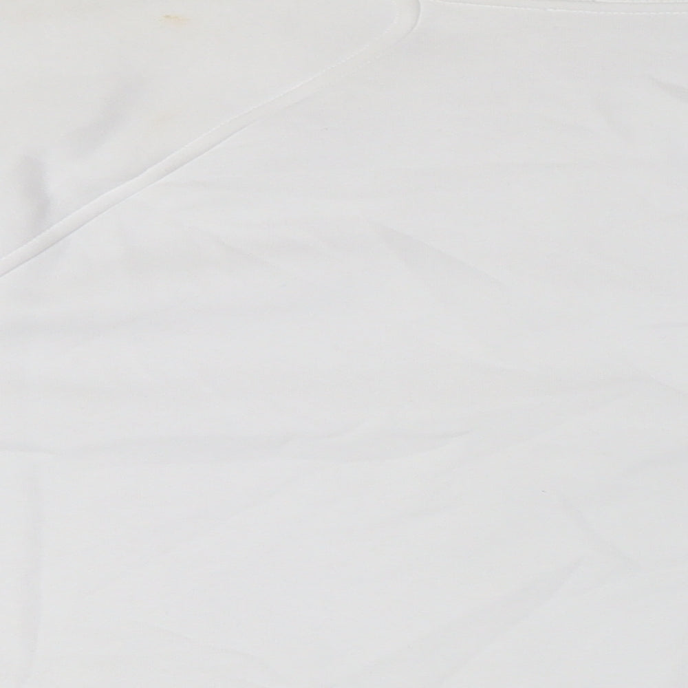 Marks and Spencer Womens White Cotton Pullover Sweatshirt Size 24