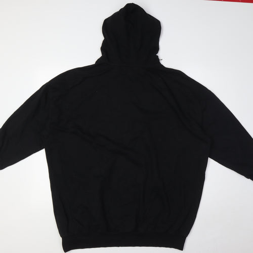 New Look Womens Black Cotton Pullover Hoodie Size 8 - Over Sized
