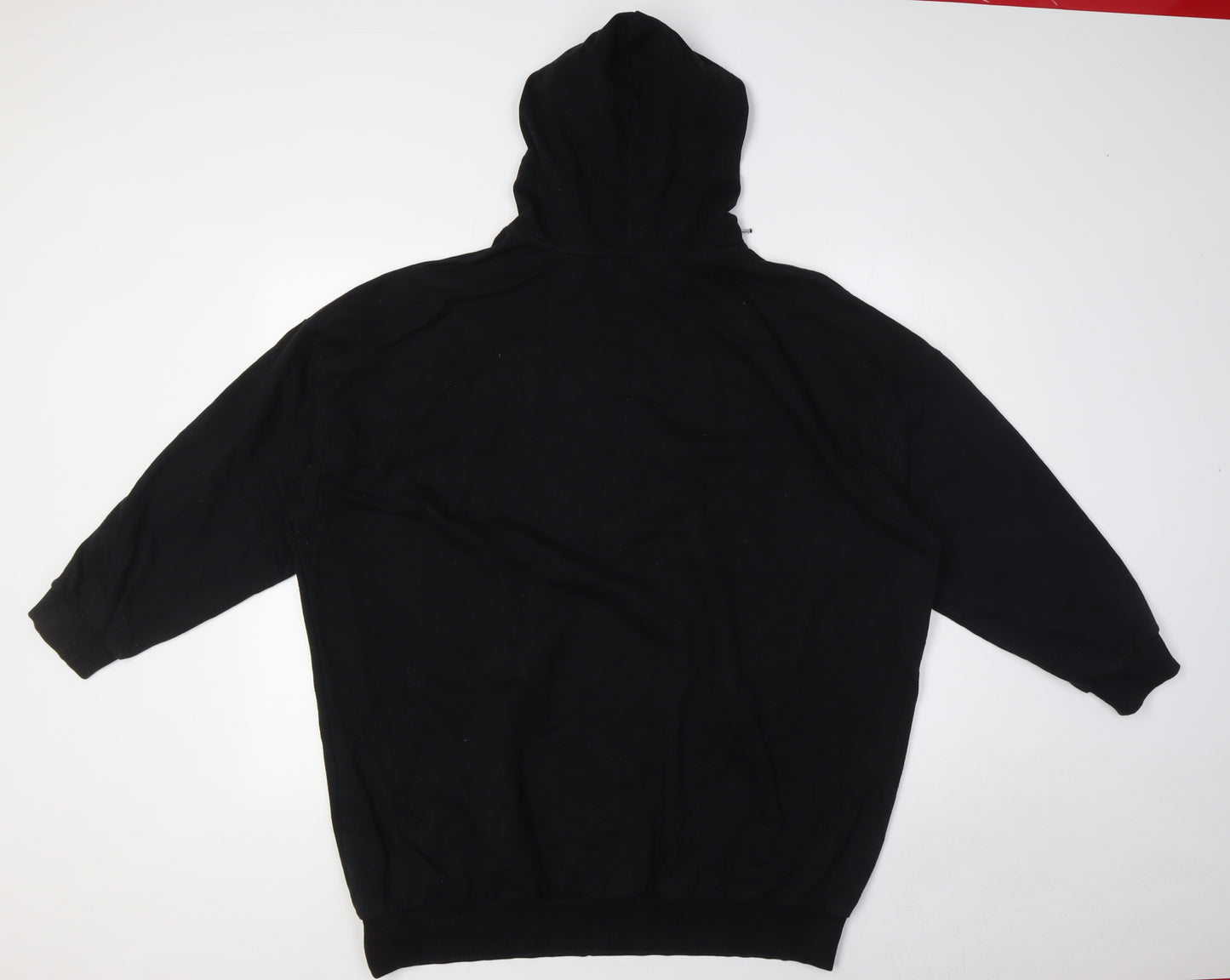 New Look Womens Black Cotton Pullover Hoodie Size 8 - Over Sized