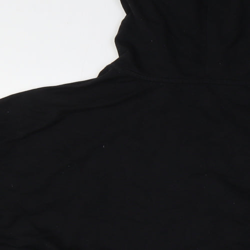 New Look Womens Black Cotton Pullover Hoodie Size 8 - Over Sized
