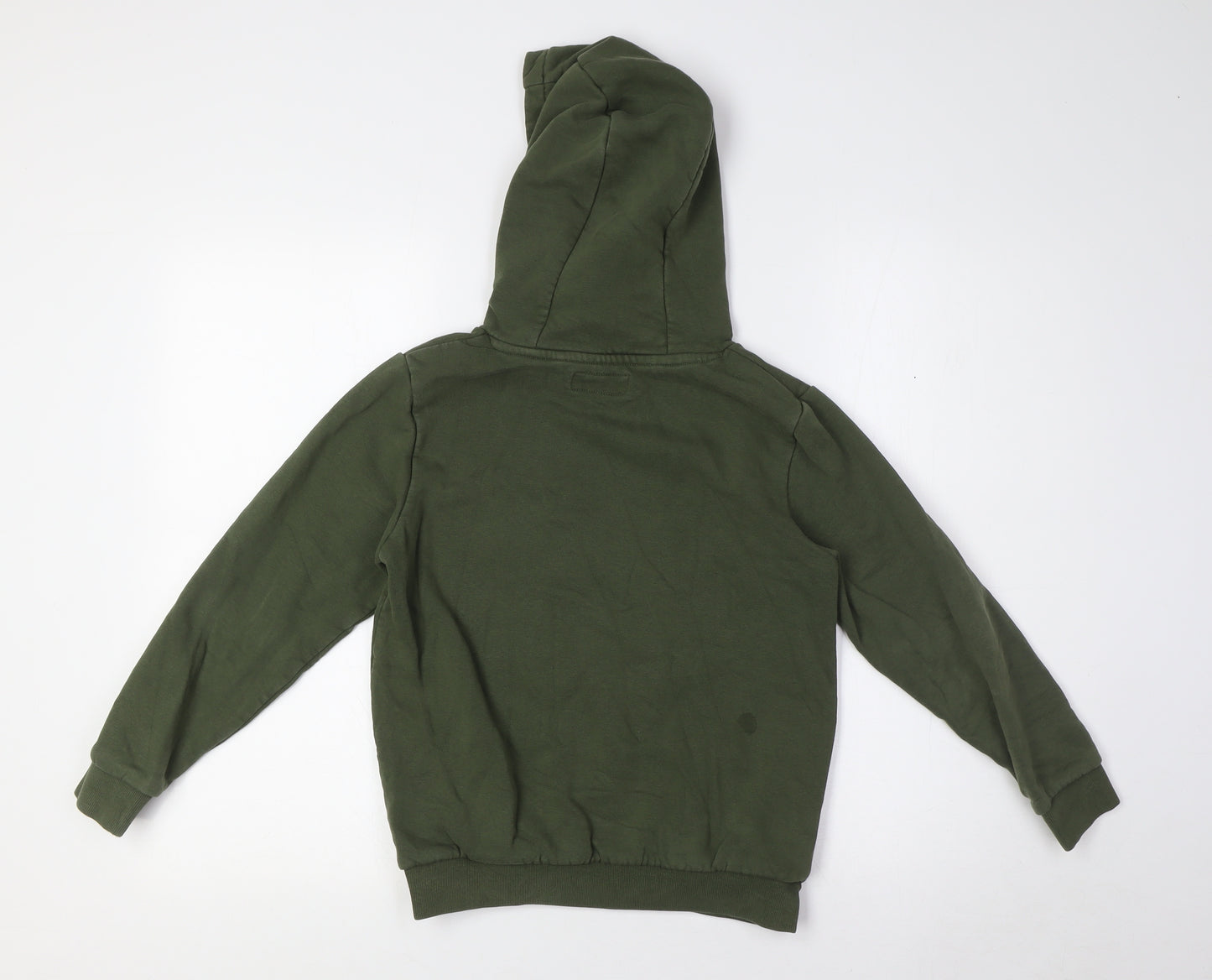 NEXT Boys Green Cotton Henley Hoodie Size 9 Years