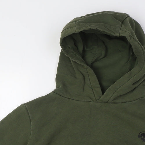 NEXT Boys Green Cotton Henley Hoodie Size 9 Years