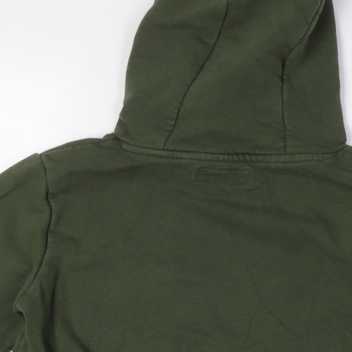 NEXT Boys Green Cotton Henley Hoodie Size 9 Years