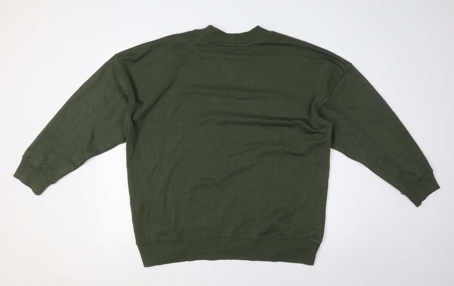 New Look Womens Green Cotton Pullover Sweatshirt Size 10