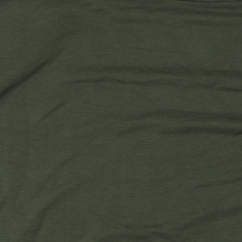 New Look Womens Green Cotton Pullover Sweatshirt Size 10