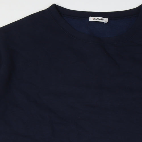 Damart Womens Blue Cotton A-Line Size 22 Crew Neck