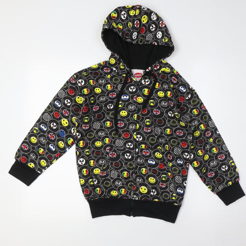 Bubble Boys Multicoloured Cotton Full Zip Hoodie Size 8 Years Zip - Emojis