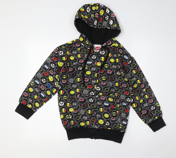 Bubble Boys Multicoloured Cotton Full Zip Hoodie Size 8 Years Zip - Emojis