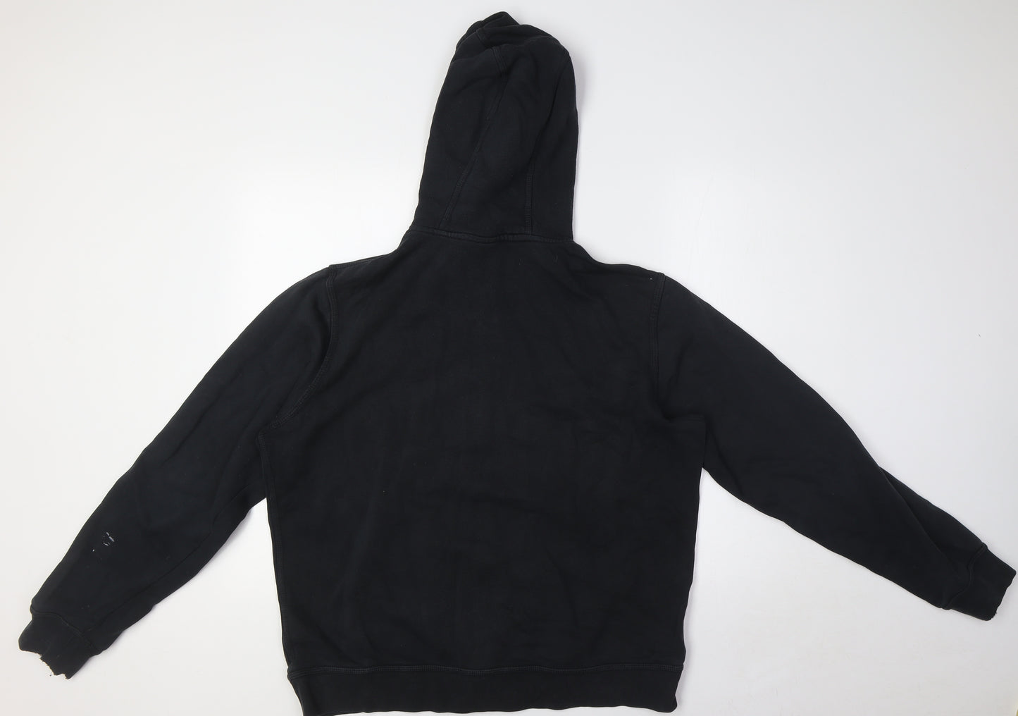 Nike Mens Black Cotton Full Zip Hoodie Size L