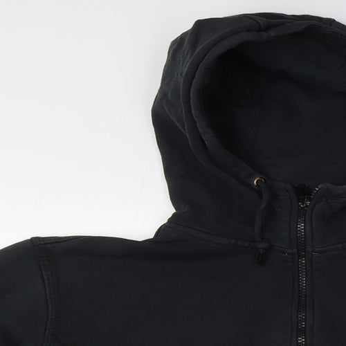 Nike Mens Black Cotton Full Zip Hoodie Size L