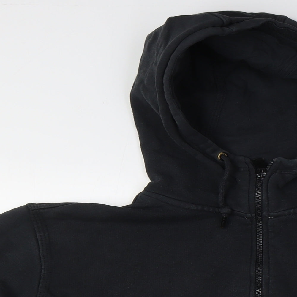 Nike Mens Black Cotton Full Zip Hoodie Size L