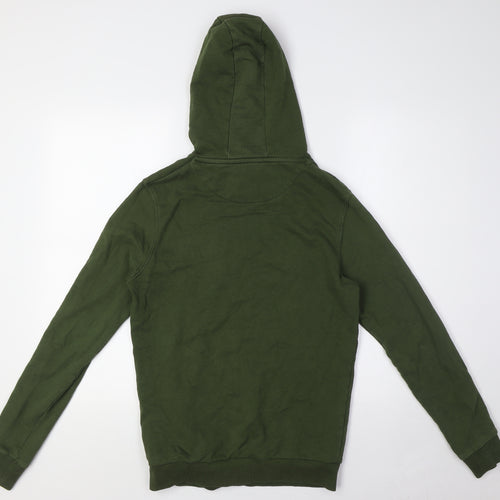 Lyle & Scott Mens Green Cotton Pullover Hoodie Size XS