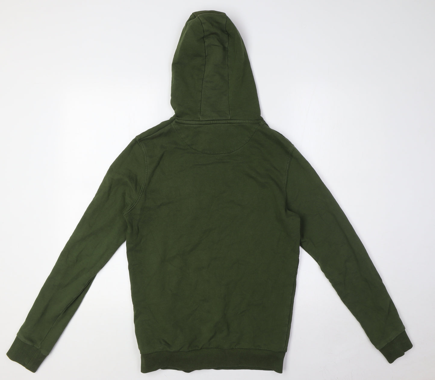 Lyle & Scott Mens Green Cotton Pullover Hoodie Size XS