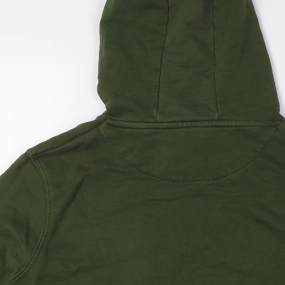 Lyle & Scott Mens Green Cotton Pullover Hoodie Size XS
