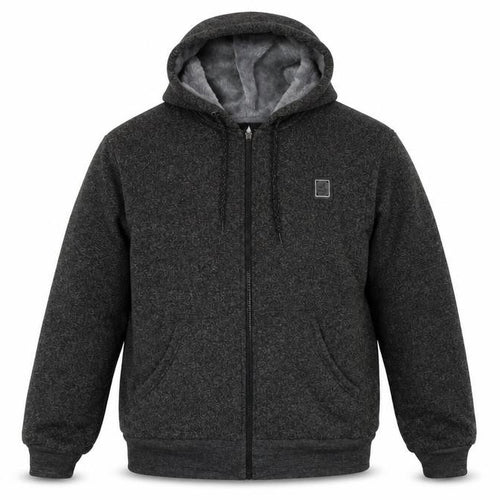 D-Rock Mens Grey Polyester Full Zip Hoodie Size M - Faux Fur Lining