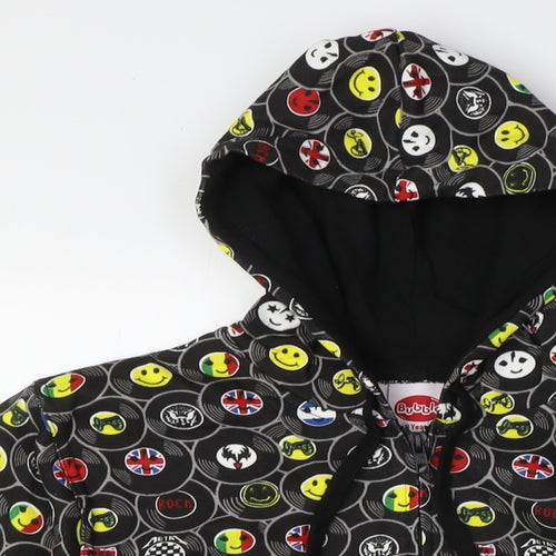 Bubble Boys Multicoloured Cotton Full Zip Hoodie Size 8 Years Zip - Emojis