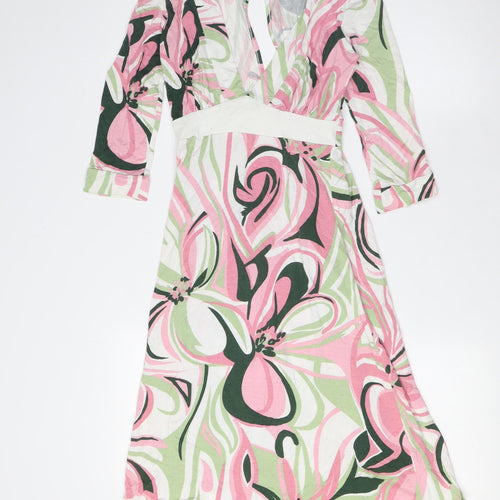 Arch Angel Womens Multicoloured Viscose A-Line Size 8 V-Neck - Key Hole Back