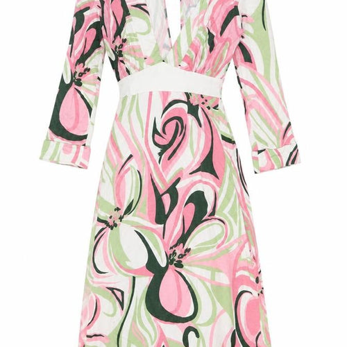 Arch Angel Womens Multicoloured Viscose A-Line Size 8 V-Neck - Key Hole Back