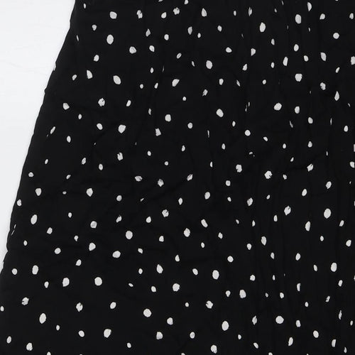 Marks and Spencer Womens Black Polka Dot Viscose Cami Dress Size 10