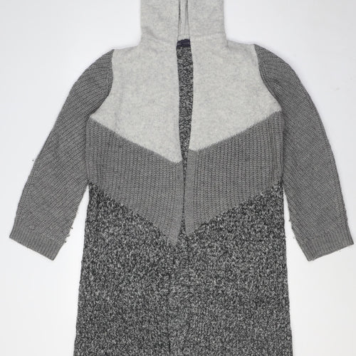 Marks and Spencer Womens Grey V-Neck Acrylic Cardigan Jumper Size S