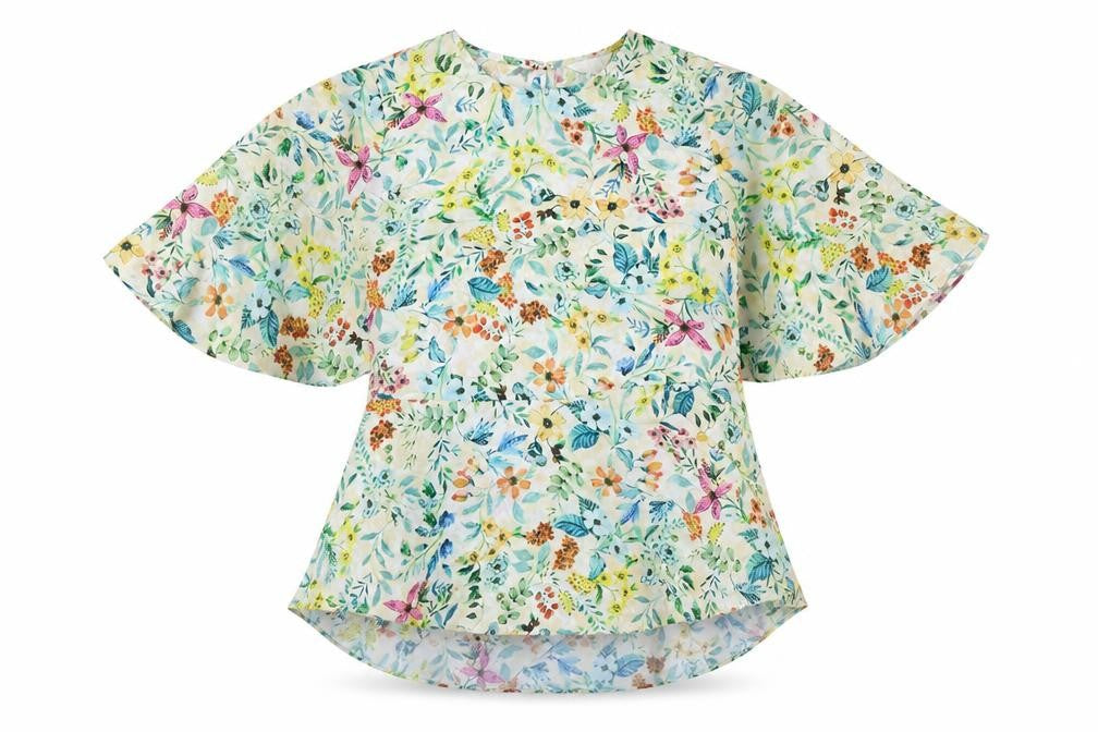 Koton Womens Multicoloured Floral Polyester Basic Button-Up Size 8 Round Neck