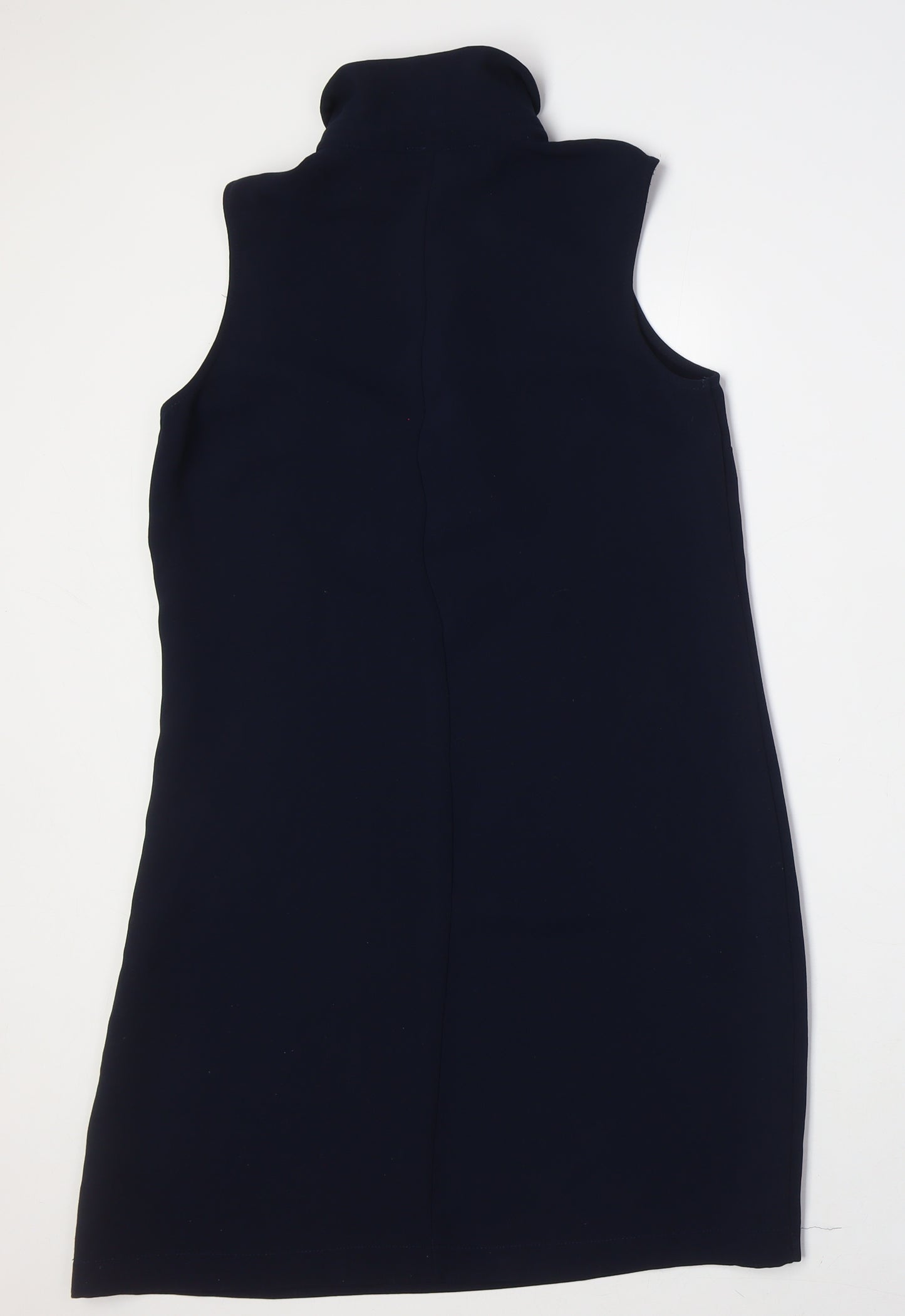 Koton Womens Blue Polyester A-Line Size 8 Collared Button