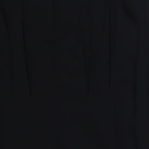 Marks and Spencer Womens Black Polyester A-Line Size 14 Round Neck Zip
