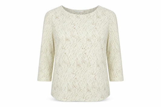 Front view of Marks & Spencer women’s beige polyester basic button-up, size UK 18, round neck