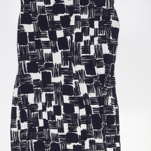Phase Eight Womens Blue Viscose Pencil Dress Size 18 Boat Neck