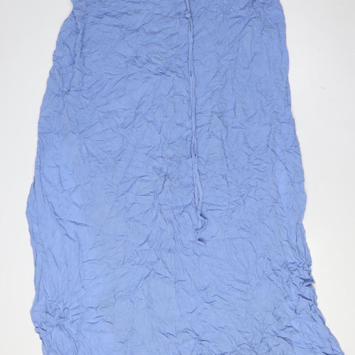 ASOS Womens Blue Viscose A-Line Skirt Size 16 Tie - Beach Wear